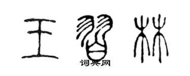 陈声远王习林篆书个性签名怎么写