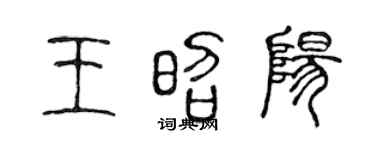 陈声远王昭阳篆书个性签名怎么写