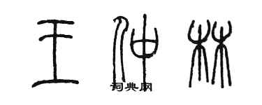 陈墨王仲林篆书个性签名怎么写