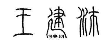 陈墨王建沛篆书个性签名怎么写