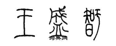 陈墨王盛智篆书个性签名怎么写