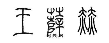 陈墨王萨赫篆书个性签名怎么写