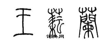 陈墨王耘兰篆书个性签名怎么写