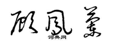 曾庆福顾凤兰草书个性签名怎么写