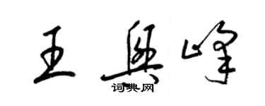 梁锦英王兴峰草书个性签名怎么写
