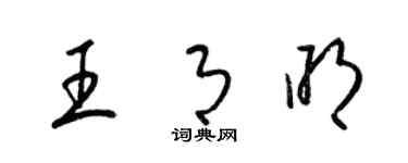 梁锦英王月明草书个性签名怎么写