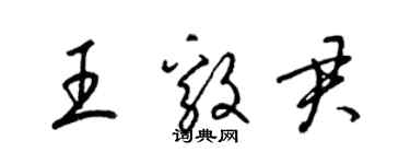 梁锦英王毅君草书个性签名怎么写