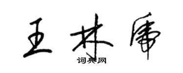 梁锦英王林虎草书个性签名怎么写