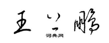 梁锦英王上鹏草书个性签名怎么写