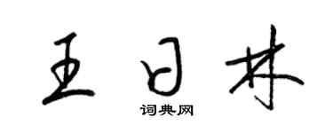 梁锦英王日林草书个性签名怎么写