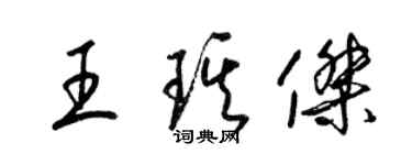 梁锦英王琪杰草书个性签名怎么写