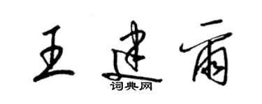 梁锦英王建尔草书个性签名怎么写