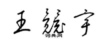 梁锦英王竞宇草书个性签名怎么写