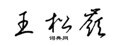 梁锦英王松岭草书个性签名怎么写