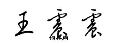 梁锦英王震震草书个性签名怎么写
