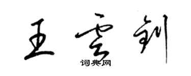 梁锦英王云钊草书个性签名怎么写