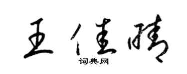 梁锦英王佳晴草书个性签名怎么写
