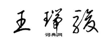 梁锦英王瑞骏草书个性签名怎么写