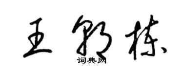 梁锦英王朝栋草书个性签名怎么写