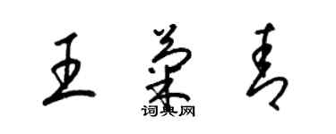 梁锦英王菊青草书个性签名怎么写