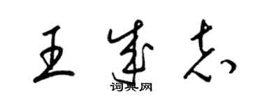 梁锦英王成志草书个性签名怎么写