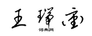 梁锦英王瑞冲草书个性签名怎么写