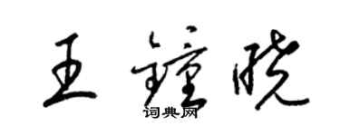 梁锦英王钟晓草书个性签名怎么写