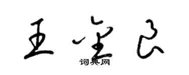 梁锦英王金良草书个性签名怎么写