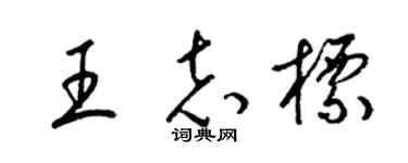 梁锦英王志标草书个性签名怎么写