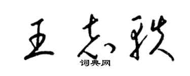 梁锦英王志轶草书个性签名怎么写