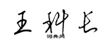 梁锦英王科长草书个性签名怎么写