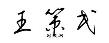 梁锦英王策民草书个性签名怎么写