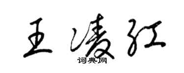 梁锦英王凌红草书个性签名怎么写