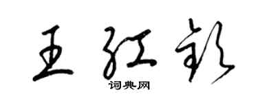梁锦英王红钦草书个性签名怎么写
