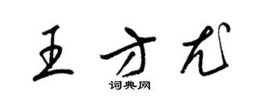 梁锦英王方尤草书个性签名怎么写