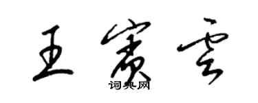 梁锦英王宾云草书个性签名怎么写