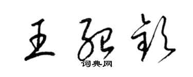 梁锦英王绍钦草书个性签名怎么写