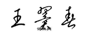 梁锦英王翼春草书个性签名怎么写