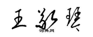 梁锦英王敬琴草书个性签名怎么写