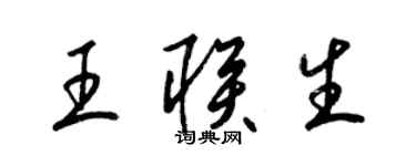 梁锦英王联生草书个性签名怎么写
