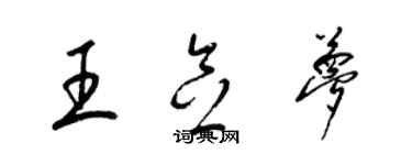 梁锦英王念梦草书个性签名怎么写