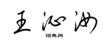 梁锦英王沁汝草书个性签名怎么写