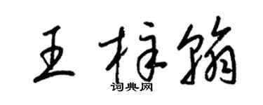 梁锦英王梓翰草书个性签名怎么写