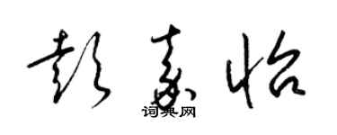 梁锦英彭嘉怡草书个性签名怎么写