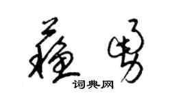 梁锦英苏勇草书个性签名怎么写