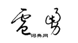 梁锦英卢勇草书个性签名怎么写