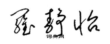 梁锦英罗静怡草书个性签名怎么写