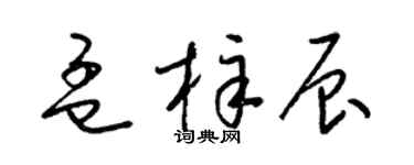 梁锦英孟梓辰草书个性签名怎么写