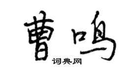 曾庆福曹鸣行书个性签名怎么写