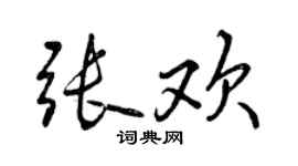曾庆福张欢行书个性签名怎么写